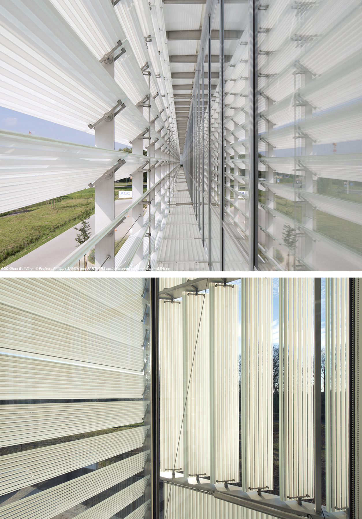 Glass slats with translucent overlapped serigraphs [577] filt3rs